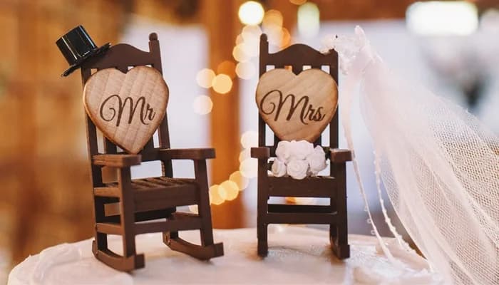 A wedding reception set up in the Cadillac Ranch main room